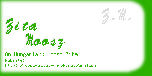 zita moosz business card